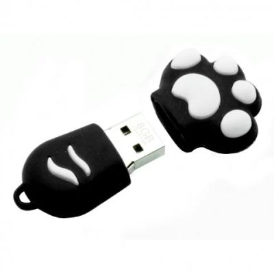 Лот: 4566842. Фото: 1. USB флешка 8Gb "Лапка", черный. USB-флеш карты