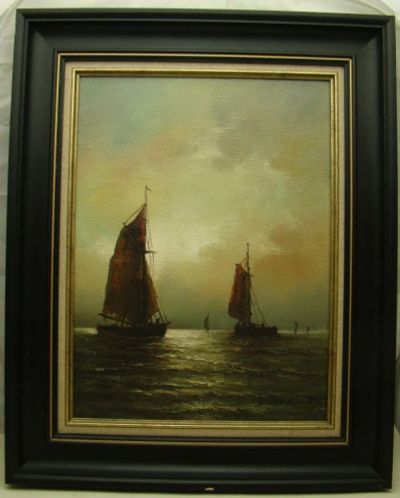 Лот: 18655690. Фото: 1. Картина винтажная Море (Z114). Другое (антиквариат)