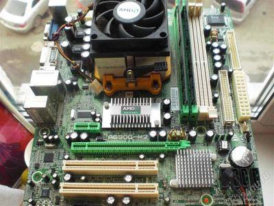 Лот: 2224021. Фото: 1. Мать Biostar+ПРОЦ 2ядра +2Gb озу... Материнские платы