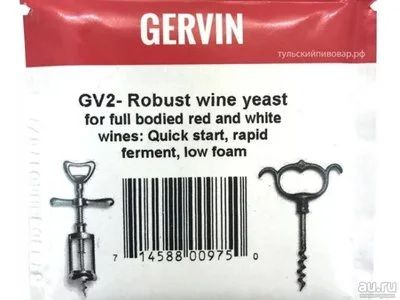 Лот: 16922170. Фото: 1. Винные дрожжи Gervin Robust Wine... Ингредиенты для приготовления напитков