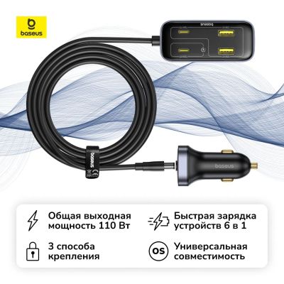 Лот: 25357017. Фото: 1. Автомобильное зарядное устройство... Зарядные устройства, блоки питания, адаптеры сетевые для смартфонов
