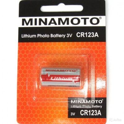 Лот: 16864878. Фото: 1. Батарейка Minamoto CR123A (3.0V... Батарейки, аккумуляторы, элементы питания