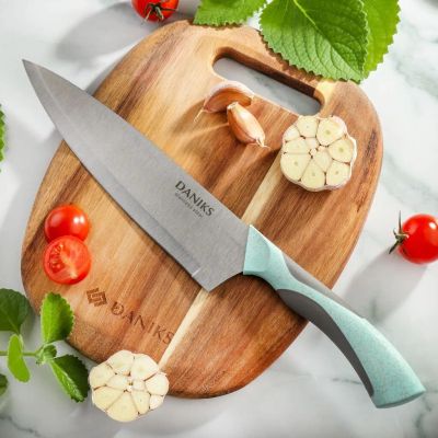 Лот: 24113067. Фото: 1. Нож кухонный Daniks, Gusto, шеф-нож... Столовые приборы, ножи