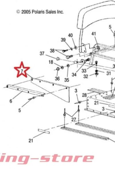 Лот: 11975727. Фото: 1. Брызговик резиновый Polaris WIDETRAK... Запчасти