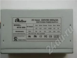 Лот: 480947. Фото: 1. Velton ATX-350 350W. Корпуса, блоки питания