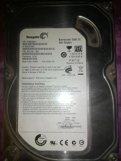 Лот: 8526416. Фото: 1. Seagate 3500418AS. Жёсткие диски (HDD)