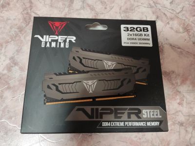 Лот: 19847752. Фото: 1. Patriot Viper Steel DDR4 3600mhz... Оперативная память