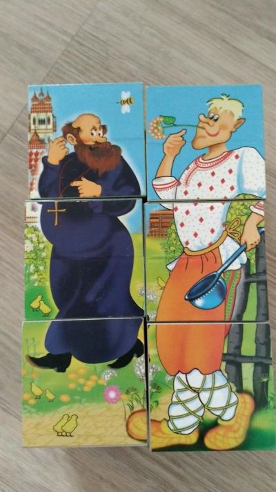 Лот: 11115468. Фото: 1. Кубики с героями сказок. Развивающие