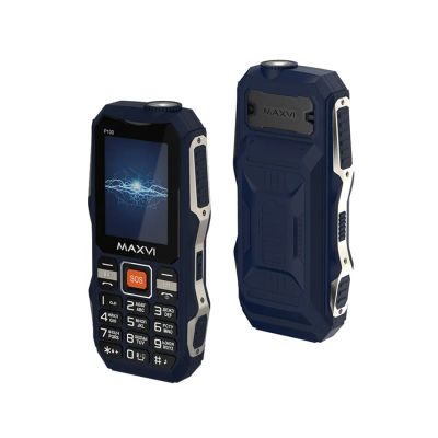 Лот: 25021362. Фото: 1. Сотовый Maxvi P100 Blue 2sim/2... Кнопочные мобильные телефоны