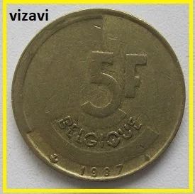 Лот: 16214928. Фото: 1. Бельгия 5 франков 1987 (надпись... Европа