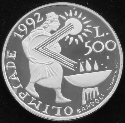Лот: 6274270. Фото: 1. Сан Марино 500 лир 1991г серебро... Европа