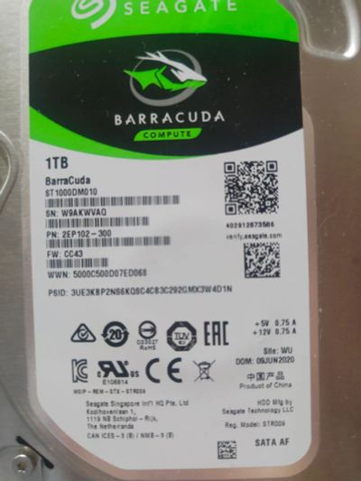 Лот: 19619078. Фото: 1. Жесткий диск Seagate BarraCuda... Жёсткие диски (HDD)