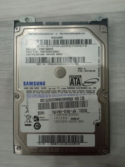 Лот: 19682395. Фото: 1. Жёсткий диск 160Gb. Жёсткие диски (HDD)