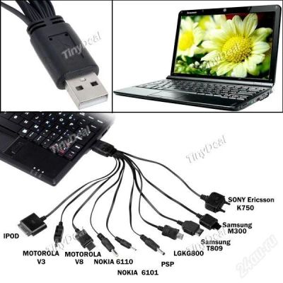 Лот: 2003891. Фото: 1. USB адаптер для различных телефонов... Другое (компьютеры, оргтехника, канцтовары)