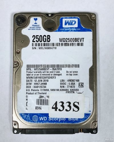 Лот: 18253065. Фото: 1. Жесткий диск SATA-III 2,5 Western... Жёсткие диски (HDD)