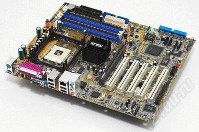 Лот: 645328. Фото: 1. Asus p4c800-e + проц Pentium 4... Материнские платы