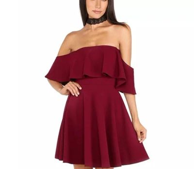 Лот: 10345466. Фото: 1. Новое бордовое платье. Платья