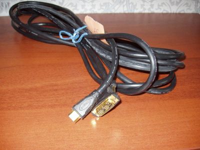 Лот: 10503323. Фото: 1. HDMI-DVI Кабель 7,5 м. Шлейфы, кабели, переходники