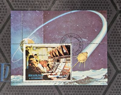 Лот: 23522494. Фото: 1. Марки. Шарджа. 1972. Космос, спутник... Марки