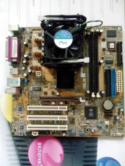 Лот: 4501595. Фото: 1. Материнская плата Asus 478+Celeron2... Материнские платы