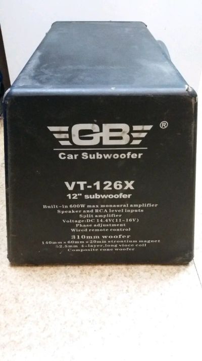 Лот: 10914241. Фото: 1. Сабвуфер Активный SAB (GB VT-126X... Сабвуферы