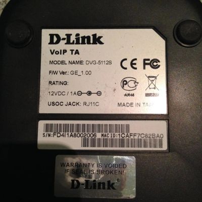 Лот: 3652604. Фото: 1. DLink D-link VoIP TA DVG-5112S... SIP, Видео-телефоны
