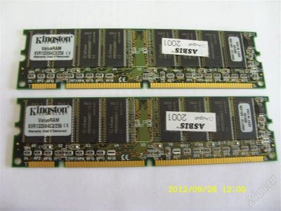 Лот: 2146297. Фото: 1. 512 (2 x 256) PC133 SDRAM Kingston... Оперативная память