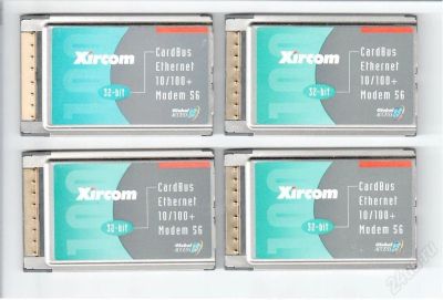 Лот: 6955. Фото: 1. Сетевые платы (4шт.) Xircom PCMCIA... Красноярск