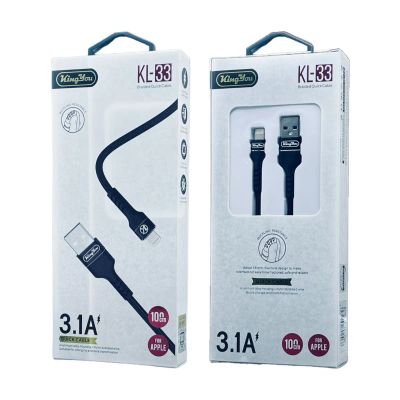 Лот: 22142794. Фото: 1. Кабель KINGYOU USB-LIGHTNING KL-33... Дата-кабели, переходники