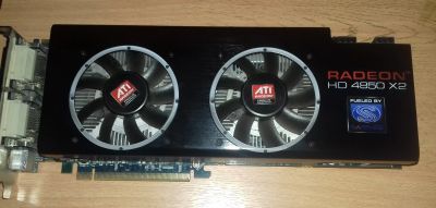 Лот: 16704987. Фото: 1. Видеокарта Radeon HD 4850 x2. Видеокарты