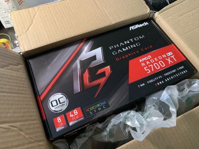 Лот: 17007018. Фото: 1. 8GB RX5700XT ASRock Phantom Gamig... Видеокарты