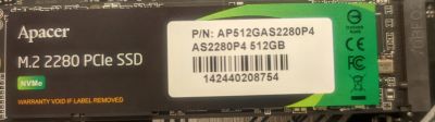 Лот: 24929589. Фото: 1. Накопитель SSD 512Gb Apacer AS2280P4... SSD-накопители