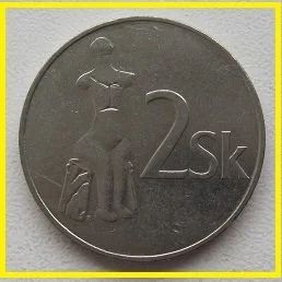 Лот: 15217588. Фото: 1. Словакия 2 кроны 1993 (№). Европа