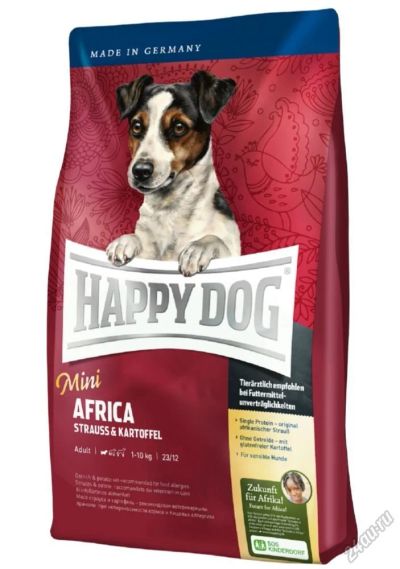 Лот: 5578364. Фото: 1. Корм Happy Dog Supreme Mini Africa... Корма