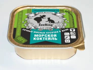Лот: 20571031. Фото: 1. Консервы для кошек 100гр. ЗооРинг... Корма