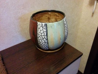 Лот: 7835955. Фото: 1. Горшок цветочный (21х21х21см... Кашпо, горшки, вазоны для цветов