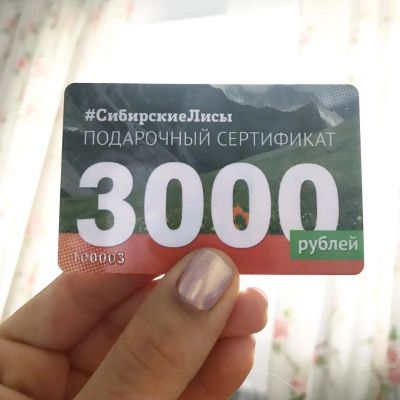 Лот: 10343354. Фото: 1. Подарочный сертификат 3000 сибирские... Подарочные сертификаты, купоны, промокоды