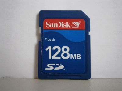 Лот: 3761702. Фото: 1. SD 128MB SanDisk (made in china... Карты памяти