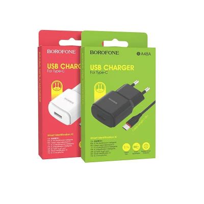 Лот: 22150013. Фото: 1. СЗУ BOROFONE BA-48A 1*USB+TYPE-C... Зарядные устройства, блоки питания, адаптеры сетевые для смартфонов