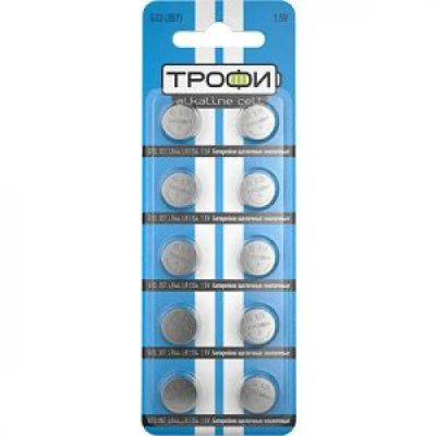 Лот: 15011791. Фото: 1. Батарейка ТРОФИ G13 LR44 (357... Батарейки, аккумуляторы, элементы питания