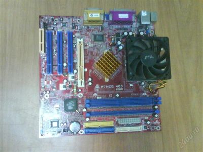 Лот: 1145964. Фото: 1. Biostar M7NCG 400 + Duron1800... Материнские платы