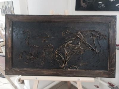 Лот: 10864992. Фото: 1. Картина Ларионова Е.А. "Эх Прокачу... Картины, гравюры