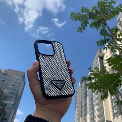 Лот: 20674859. Фото: 1. Чехол iPhone 14 Pro Prada (черный... Чехлы, бамперы