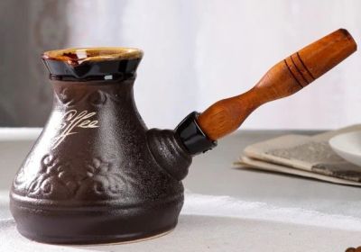 Лот: 18389342. Фото: 1. турка для кофе " Лотос " керамика... Чайники, заварники, турки