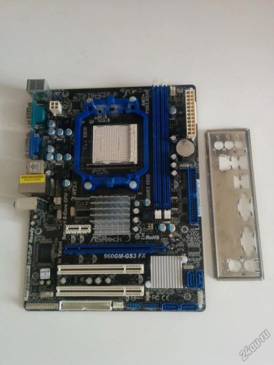 Лот: 5641449. Фото: 1. Материнская плата ASRock 960GM-GS3... Материнские платы