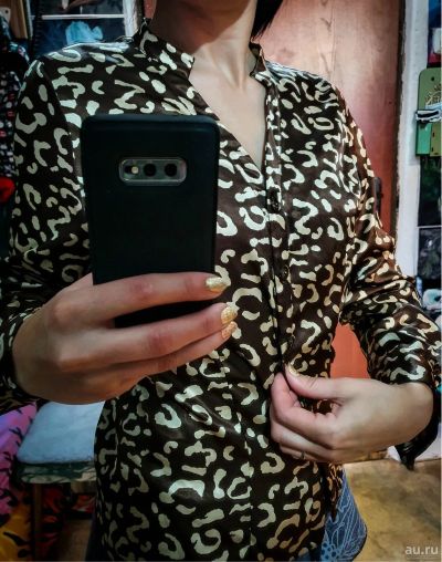 Лот: 18115666. Фото: 1. Блуза леопард 42-44р. Блузы, рубашки