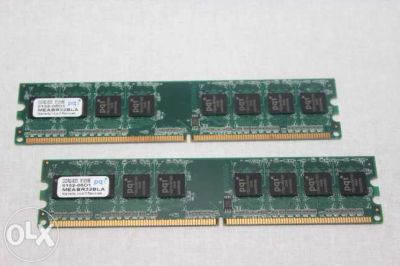 Лот: 4882037. Фото: 1. Оперативная память pqi DDR 2 2х2GB. Оперативная память