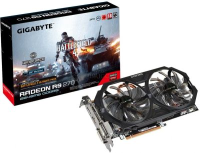 Лот: 7930525. Фото: 1. Gigabyte Radeon R9 270 OC. Видеокарты