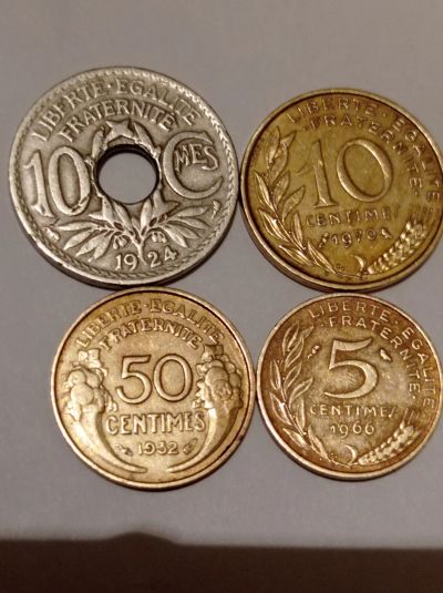 Лот: 8730593. Фото: 1. Франция комплект монет 5 сантимов... Наборы монет