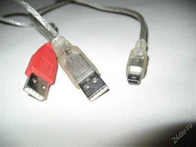 Лот: 1509914. Фото: 1. Провод USB x mini usb с доп. питанием... Инструменты и оборудование